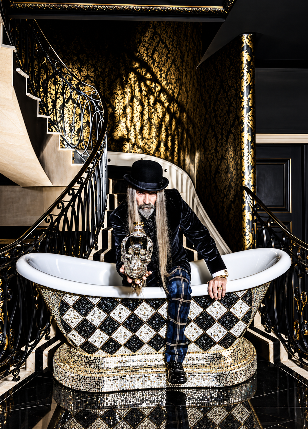 Gilded Skull Object